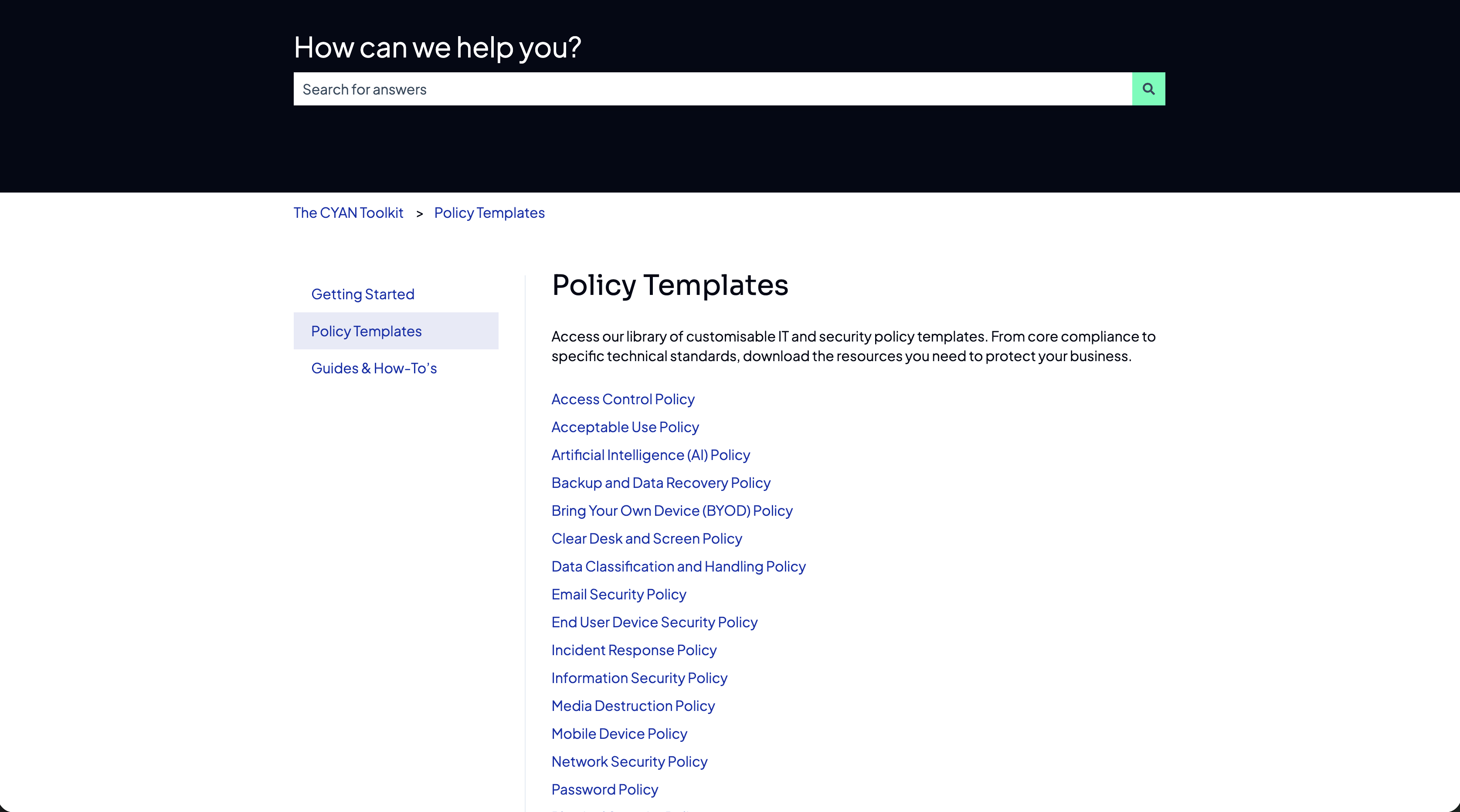 CYAN toolkit library preview